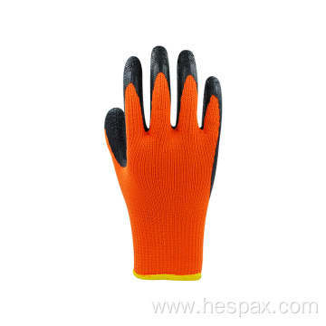 Hespax Industrial Latex Coated Winter Work Gloves Comfort